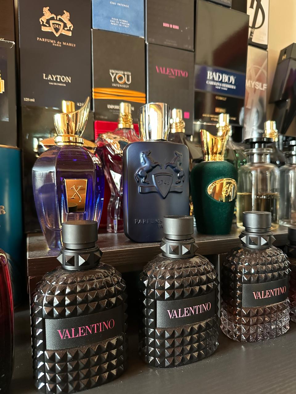 Colección de perfumes Valentino y Parfums de Marly