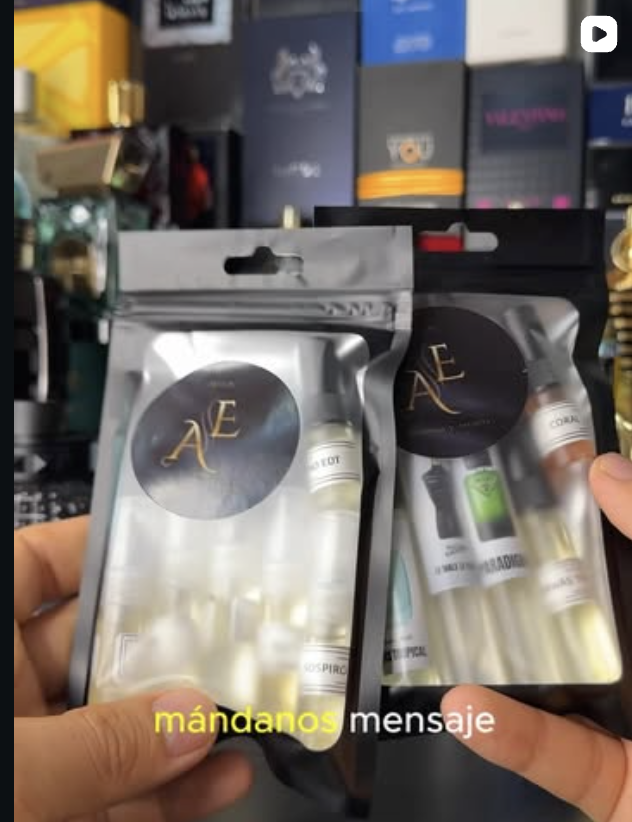 Pack de decants AegonPerfumes listos para enviar